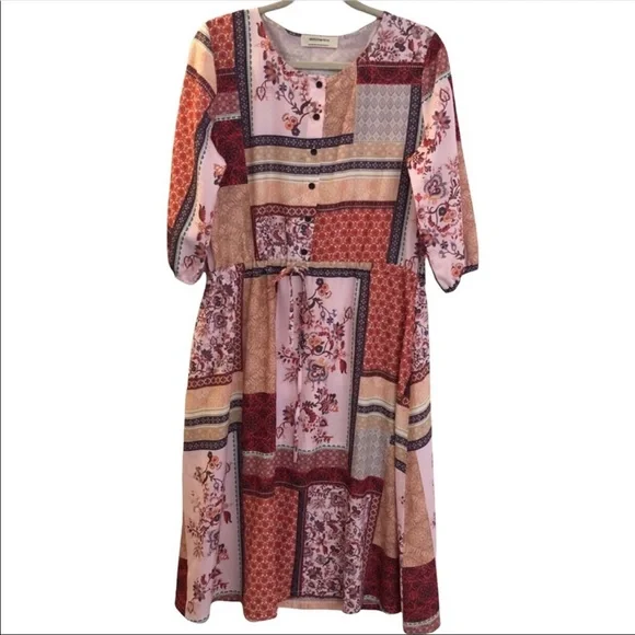 Anthropologie aldomartins serenity patchwork dress - Picture 4 of 8